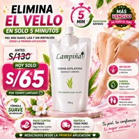 Crema Depiladora LAMPIÑA - Piel suave y limpia en minutos.