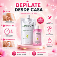 Crema Depiladora LAMPIÑA - Piel suave y limpia en minutos.